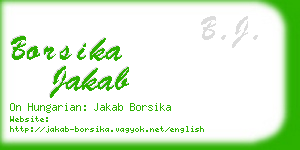borsika jakab business card